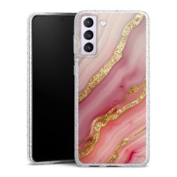 Silikon Glitter Case transparent-silber