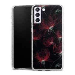 Silikon Glitter Case transparent-silber