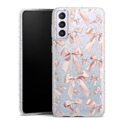 Silikon Glitter Case transparent-silber