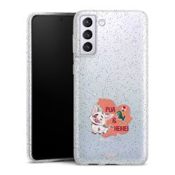 Silikon Glitter Case transparent-silber