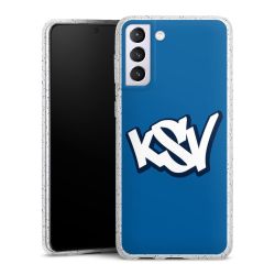 Silikon Glitter Case transparent-silber