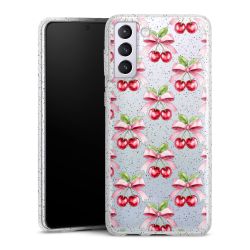 Silikon Glitter Case transparent-silber