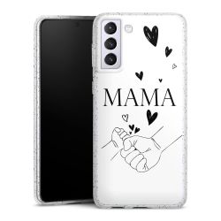 Silikon Glitter Case transparent-silber