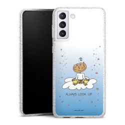 Silikon Glitter Case transparent-silber