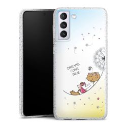 Silikon Glitter Case transparent-silber