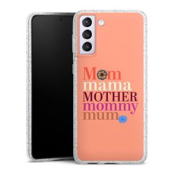 Silikon Glitter Case transparent-silber