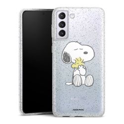 Silikon Glitter Case transparent-silber