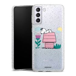 Silikon Glitter Case transparent-silber