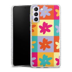 Silikon Glitter Case transparent-silber