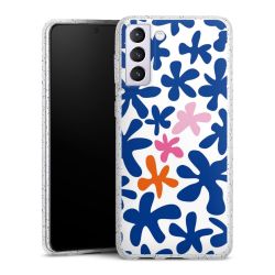 Silikon Glitter Case transparent-silber