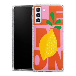 Silikon Glitter Case transparent-silber