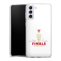 Silikon Glitter Case transparent-silber