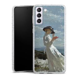 Silikon Glitter Case transparent-silber