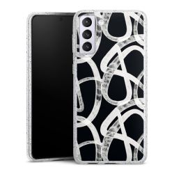 Silikon Glitter Case transparent-silber