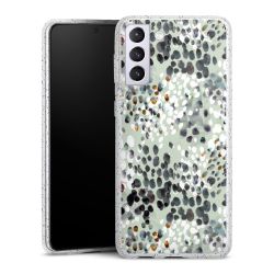 Silikon Glitter Case transparent-silber