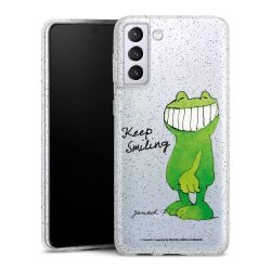 Silikon Glitter Case transparent-silber