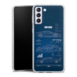 Silikon Glitter Case transparent-silber