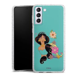 Silikon Glitter Case transparent-silber