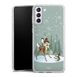 Silikon Glitter Case transparent-silber