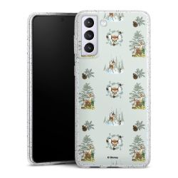 Silikon Glitter Case transparent-silber