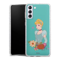 Silikon Glitter Case transparent-silber