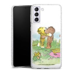 Silikon Glitter Case transparent-silber