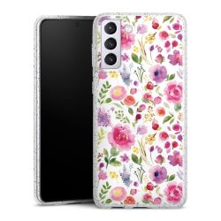 Silikon Glitter Case transparent-silber