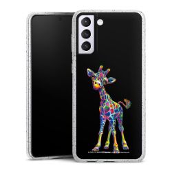 Silikon Glitter Case transparent-silber