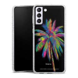 Silikon Glitter Case transparent-silber