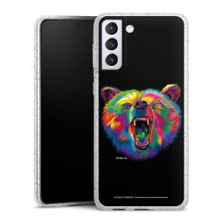 Silikon Glitter Case transparent-silber