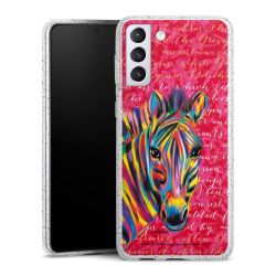 Silikon Glitter Case transparent-silber