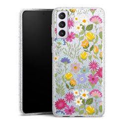 Silikon Glitter Case transparent-silber