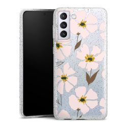 Silikon Glitter Case transparent-silber