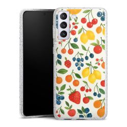 Silikon Glitter Case transparent-silber