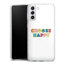 Silikon Glitter Case transparent-silber