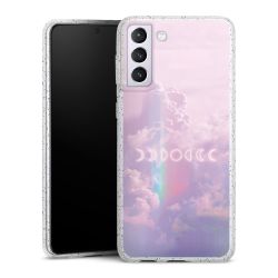 Silikon Glitter Case transparent-silber