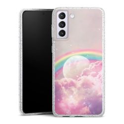 Silikon Glitter Case transparent-silber