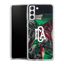 Silikon Glitter Case transparent-silber