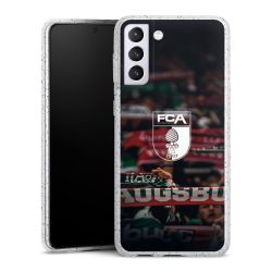 Silikon Glitter Case transparent-silber