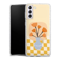 Silikon Glitter Case transparent-silber