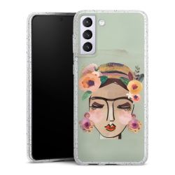 Silikon Glitter Case transparent-silber