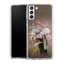 Silikon Glitter Case transparent-silber