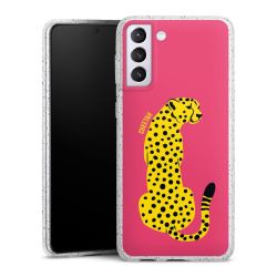 Silikon Glitter Case transparent-silber