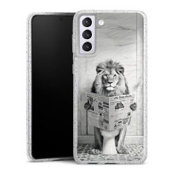 Silikon Glitter Case transparent-silber