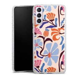 Silikon Glitter Case transparent-silber