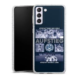 Silikon Glitter Case transparent-silber