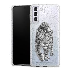 Silikon Glitter Case transparent-silber
