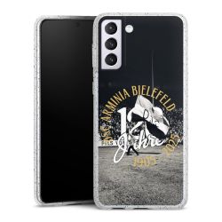 Silikon Glitter Case transparent-silber