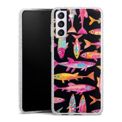 Silikon Glitter Case transparent-silber