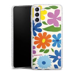 Silikon Glitter Case transparent-silber